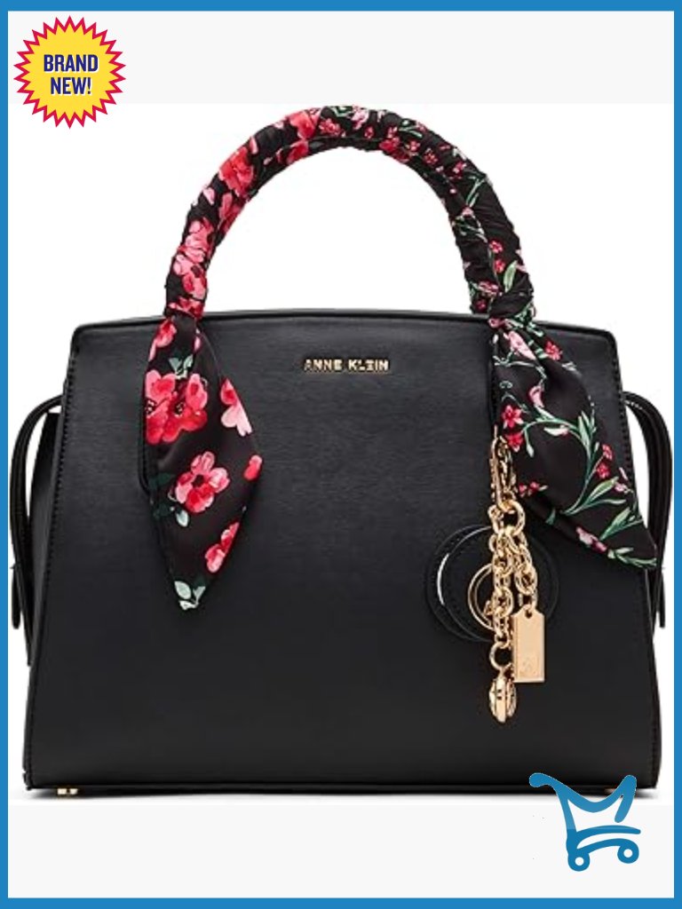 Medium Satchel With Convertible Strap And Scarf Handle, Polyester Lining